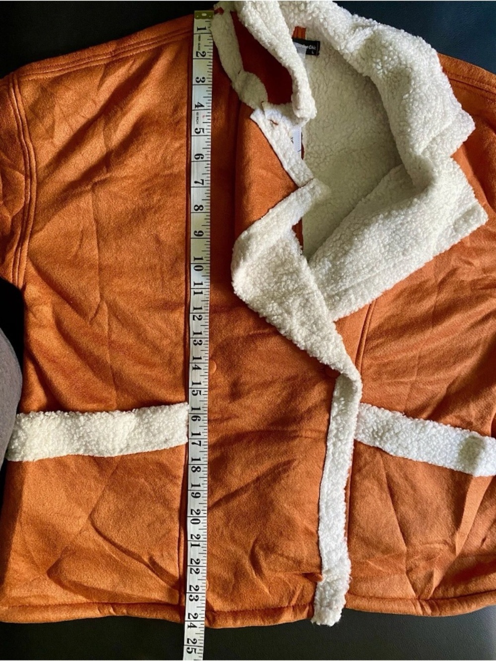 Fall/Autumn Jacket/Faux Suede Woman's Size Large Rust/Orange - Picture 6 of 8